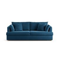 Habitat Holmfirth Velvet 3 Seater Sofa - Ink Blue