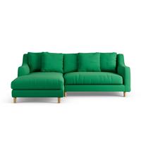 Habitat Swift Left Hand Corner Sofa - Emerald Green -Ash Leg