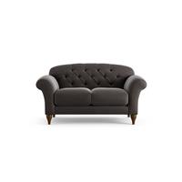 Habitat Brooker Velvet 2 Seater Sofa - Grey - Dark Leg