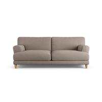 Habitat Askem Fabric 3 Seater Sofa - Mocha - Ash Leg