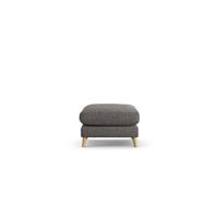 Habitat Lomond Fabric Footstool - Charcoal - Ash Leg