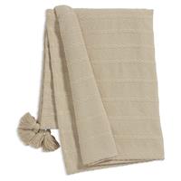 Habitat Global Tassel Throw - Neutral - 150x200cm