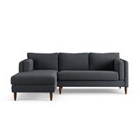 Habitat Newington Left Hand Corner Sofa - Charcoal -Dark Leg