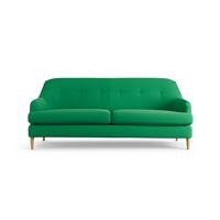 Habitat Frome Fabric 3 Seater Sofa - Emerald Green - Ash Leg