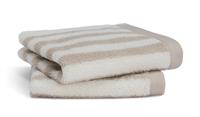 Habitat Oatmeal Stripe 2 Pack Face Cloth