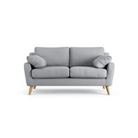 Habitat Ivor Fabric 2 Seater Sofa - Grey - Ash Leg