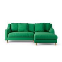 Habitat Swift Right Hand Corner Sofa - Green - Ash Leg