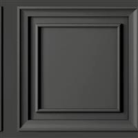 Fresco Wood Panel Charcoal Wallpaper