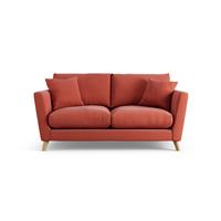 Habitat Lomond Fabric 2 Seater Sofa - Papaya - Ash Leg