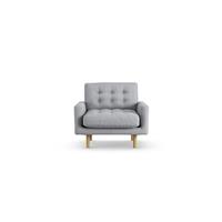 Habitat Fenner Fabric Armchair - Grey - Ash Leg