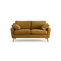 Habitat Ivor Fabric 2 Seater Sofa - Gold - Ash Leg