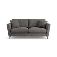 Habitat Lomond Fabric 3 Seater Sofa - Charcoal - Ash Leg
