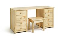 Argos Home Scandinavia 8 Drw Dressing Table and Stool - Pine