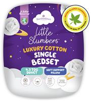 Slumberdown Luxury Cotton 4.5Tog Kids Duvet & Pillow -Single