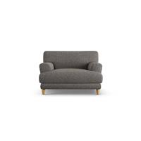 Habitat Askem Fabric Cuddle Chair - Charcoal - Ash Leg
