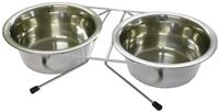 Rosewood Double Dog And Cat Plain Diner - Medium