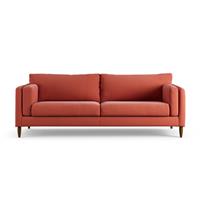 Habitat Newington Fabric 4 Seater Sofa - Papaya - Dark Leg