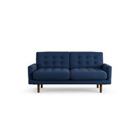 Habitat Fenner Fabric 2 Seater Sofa - Navy Blue - Dark Leg