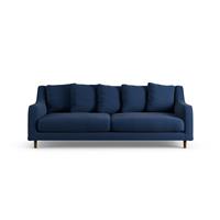 Habitat Swift Fabric 3 Seater Sofa - Navy - Dark Leg