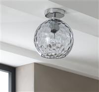 Argos Home Luxe Glass Flush To Ceiling Light - Chrome