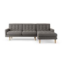 Habitat Fenner Right Hand Corner Sofa - Charcoal - Ash Leg
