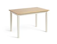 Habitat Chicago Solid Wood Dining Table - Off White