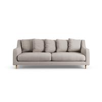 Habitat Swift Fabric 3 Seater Sofa - Stone - Ash Leg
