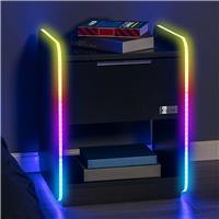 X Rocker Electra Wireless Charging Bedside Table - Black