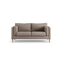 Habitat Newington Fabric 2 Seater Sofa - Mocha - Ash Leg