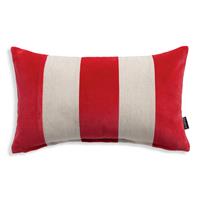 Habitat Cotton Velvet Stripe Cushion - Red