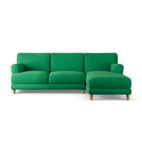 Habitat Askem Fabric Right Hand Corner Sofa - Emerald Green