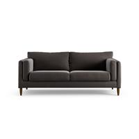 Habitat Newington Velvet 3 Seater Sofa - Grey - Dark Leg
