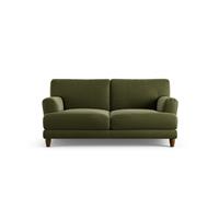 Habitat Askem Velvet 2 Seater Sofa - Moss Green - Dark Leg