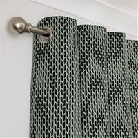 Habitat Mono Geo Jacquard Eyelet Curtains - Green