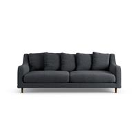 Habitat Swift Fabric 3 Seater Sofa - Charcoal - Dark Leg