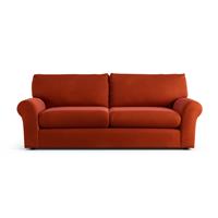 Habitat Molton Velvet 4 Seater Sofa - Orange