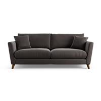 Habitat Lomond Velvet 4 Seater Sofa - Grey - Dark Leg