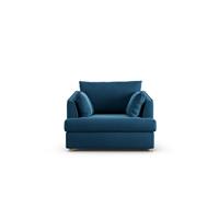 Habitat Holmfirth Velvet Cuddle Chair - Ink Blue