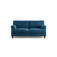 Habitat Askem Velvet 2 Seater Sofa - Ink Blue - Dark Leg