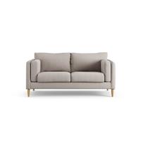 Habitat Newington Fabric 2 Seater Sofa - Stone - Ash Leg