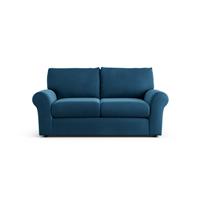 Habitat Molton Velvet 2 Seater Sofa - Ink Blue