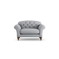 Habitat Brooker Fabric Cuddle Chair - Grey - Dark Leg