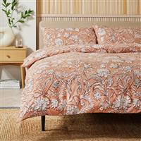 Argos Home Cotton Acorn Floral Rust Bedding Set - Double