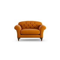 Habitat Brooker Fabric Cuddle Chair - Orange - Dark Leg