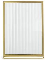"Habitat Gold Reeded Glass Metal Picture Frame on Stand -4x6"""