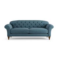 Habitat Brooker Fabric 4 Seater Sofa - Blue - Dark Leg