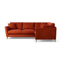 Habitat Lomond Right Hand Corner Sofa - Orange - Ash Leg