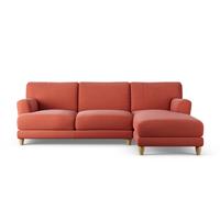 Habitat Askem Fabric Right Hand Corner Sofa -Papaya -Ash Leg