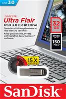 SanDisk Ultra Flair 150MB/s USB 3.0 Flash Drive - 32GB