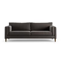 Habitat Newington Velvet 4 Seater Sofa - Grey - Dark Leg